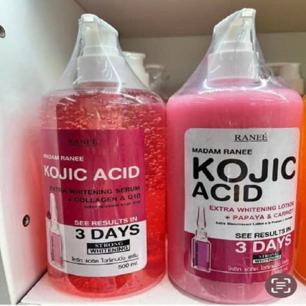 Ranee Kojic Acid Essence Pink(The one on the left) Kojic Acid Lotion(On the right)