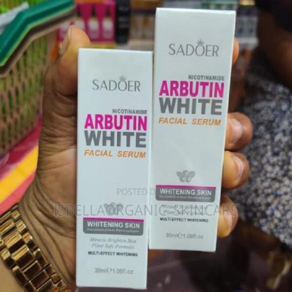 Sadoer Arbutin white face serum.